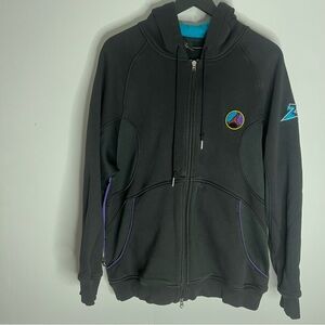 Nike Air Jordan Jumpman Retro Aqua 8 Zip Up Hoodie Mens Medium Black